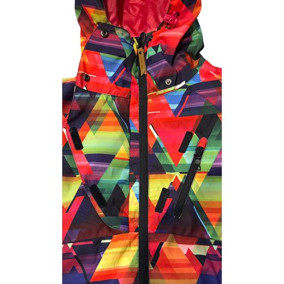 2010s Gsou Snow Geometric 10K Waterproof Ski Jacket snowboard winter Small - Picture 6 of 16